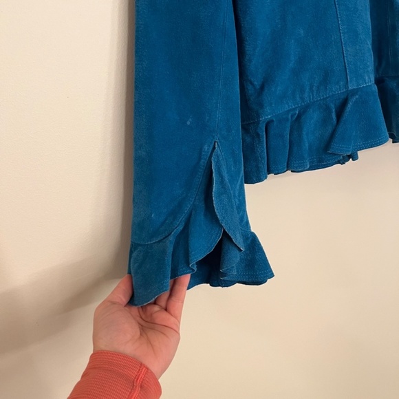 Vintage Suede Ruffle Jacket size L - Picture 7 of 7